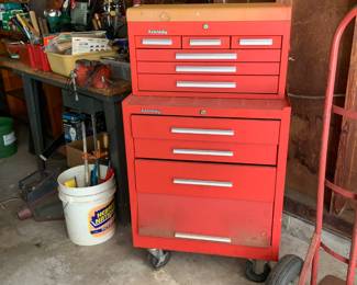 Kennedy Machinist tool chest. Sold as one unit with all the tools pictured. 