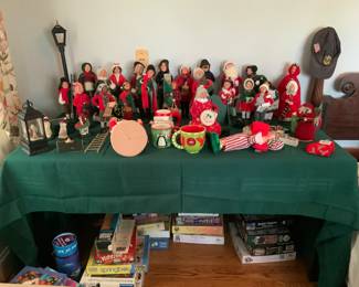 Huge collection of Byers’ Choice Carolers.