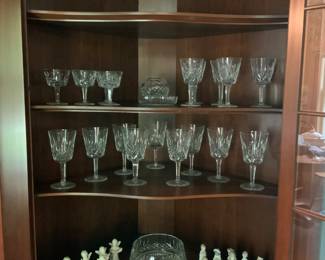 Waterford Lismore stemware.
