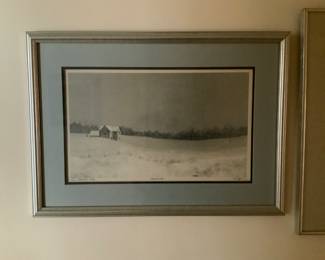 Louis Jones titled “Christmas 1984”. Artist signed. Local Artist.
