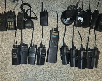 Motorola CP handheld radios
And HT radios