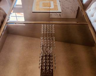 Dining room glass table with chairs