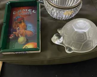 Vintage Camel Ashtray & Vintage Crystal Pieces