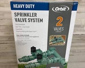 Orbit Heavy Duty Sprinkler Valve System 2 Valves Fully Assembled 57280