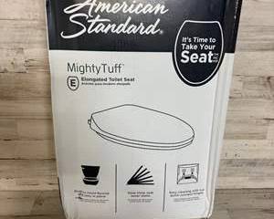 New American Standard MightyTuff Elongated Toilet Seat – Slow Close, Easy Clean