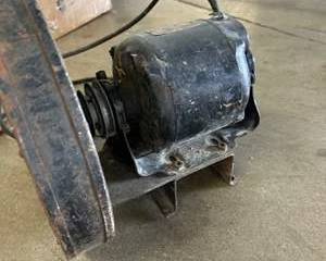 Vintage Delco 1/6 HP Electric Motor w/ Blower Fan Assembly Model 3462000 110V 1725 RPM m Industrial Furnace / Ventilation