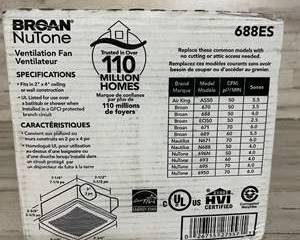 Broan NuTone 688ES Bathroom Exhaust Ventilation Fan – 50 CFM 2.0 Sones, Energy Star