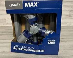 Orbit MAX Heavy Duty Rotating Sprinkler 3-Arm Adjustable Lawn Watering Medium Yard