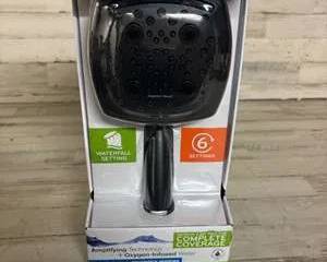 New Oxygenics Marvel 6.0 -Spray Matte Black 4.88-in Square Handheld High Pressure Shower Head 1.8 GPM