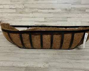 Style Selections 24” Trough Planter Metal Wall Mount with Coco Liner Garden Box