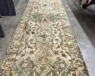 Wool runner in gorgeous shades of green