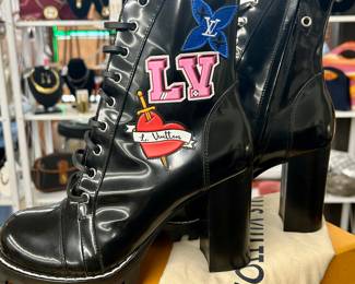 Authentic Louis Vuitton Patent Leather Boots
