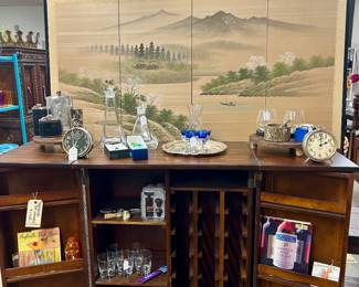 Bar cabinet and Japanese silk panel #2