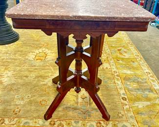 Eastlake marble top table