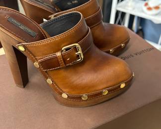 Authentic Louis Vuitton Sabo Heeled Mules
