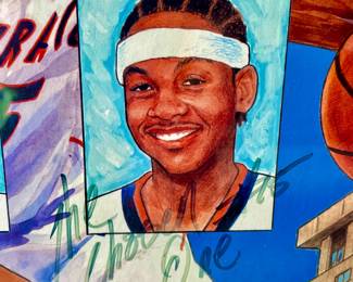 2003 NCAA Basketball Champions Signed Poster Carmelo Anthony