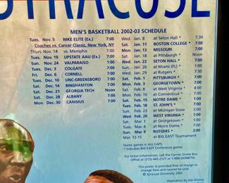 2003 NCAA Basketball Champions Signed Poster