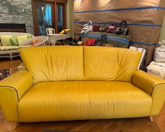 Italian leather sofa beautiful color