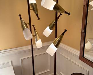 Vintage mid century pole lamps