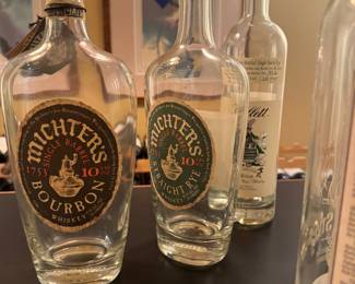 Vintage bourbon bottles