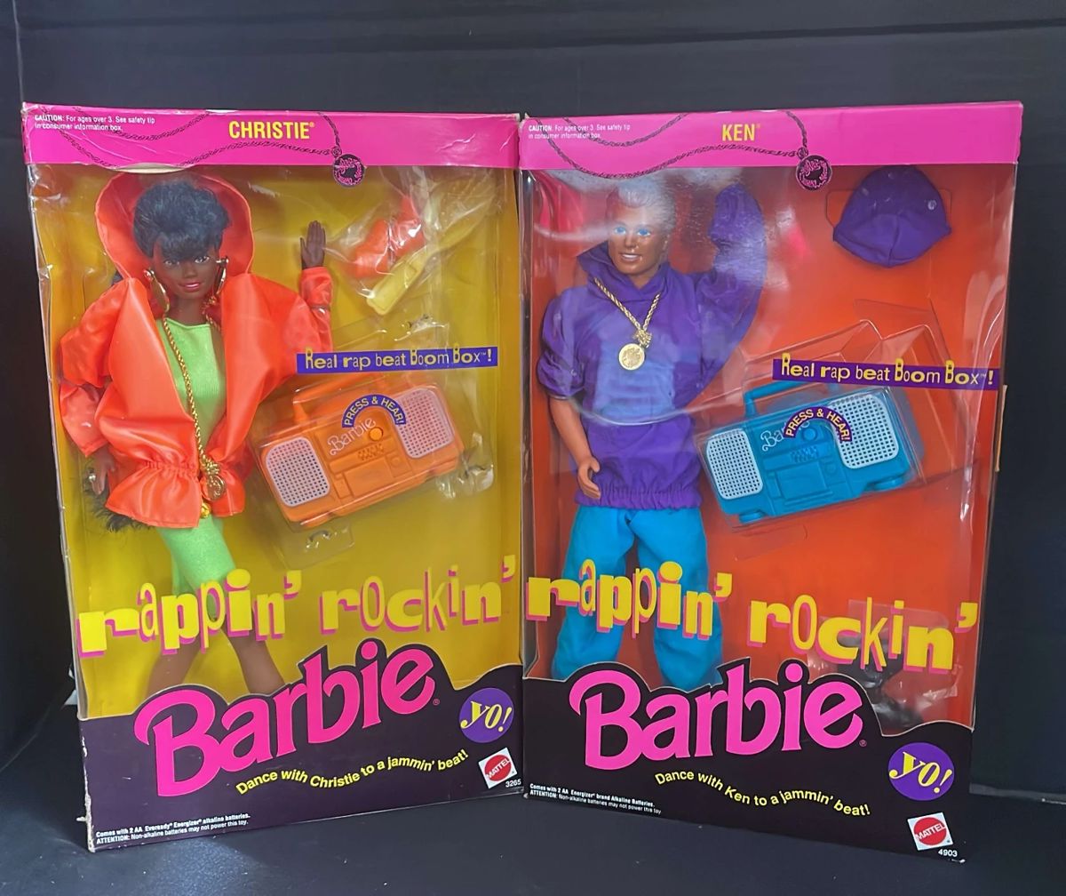 1991 Rappin Rockin Christie And Ken Mattel Barbie