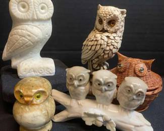 Vintage Collection Of Owls For Home and Yard