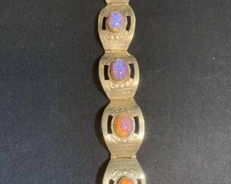 Hecho Mexico Silver Opal Bracelet Not Verified