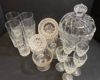 Polonia Lead Crystal Bowl With Lid Glassware Sherry Glasses Bowls