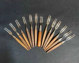 Vintage Stainless Steel Cocktail Forks