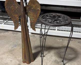 Garden Table & Copper Angel