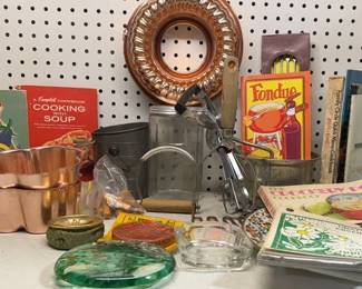 Vintage Kitchen Cook Books & More