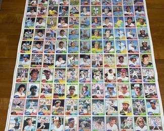 Uncut Baseball Card Sheet