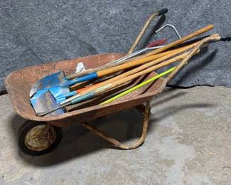 Wheel Barrow & Garden Tools