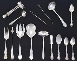 Mixed Lot of Thirteen Sterling Pieces of Flatware