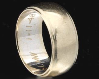 Ladies Retro Gold Wide Band