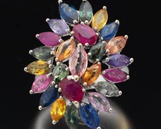 Ladies Color Gemstone Ring