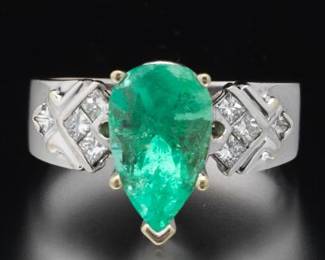 Emerald and Diamond Ring