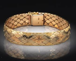 14K Snake Scale Bracelet