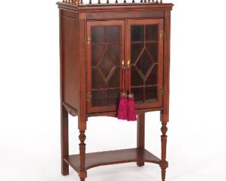 EdwardianStyle Mahogany Display Cabinet