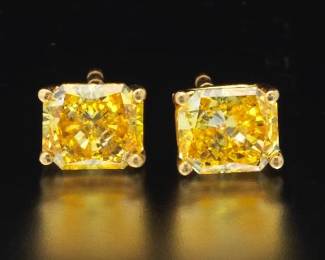 A Pair of LabGrown 2.00 Carat Diamond Studs