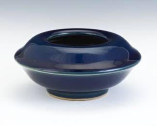 Chinese Porcelain Cobalt Blue Monochrome Brush Washer