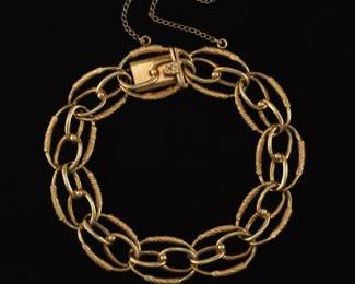 14K Interwoven Chain Bracelet