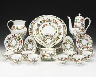 Crown Staffordshire Hunting Scene Service