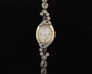 Ladies Vintage Gold and Diamond Wittnauer Swiss Dress Watch