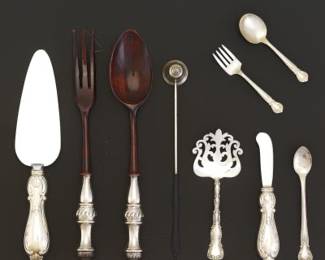 Nine Pieces Sterling Utensils