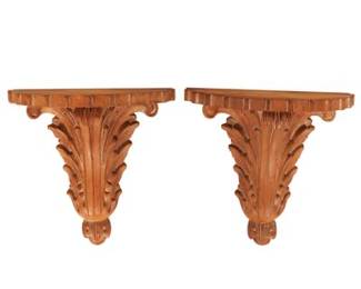Contemporary Carved Italian Shelf Brackets