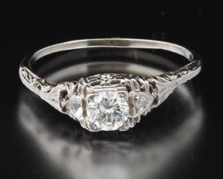 Ladies Edwardian Gold and Diamond Ring