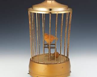 Automata Bird In Gilded Cage, ca. 20th Century
