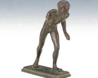 Roman Bronze Figurine of an Athlete