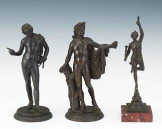 Group of Three Grand Tour Bronze Figures
